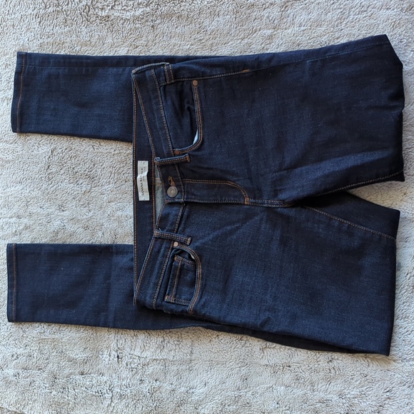 Banana Republic Dark Wash Mid Rise Skinny Blue Jeans Size 26 Waist 27.5 Inches - Picture 4 of 5